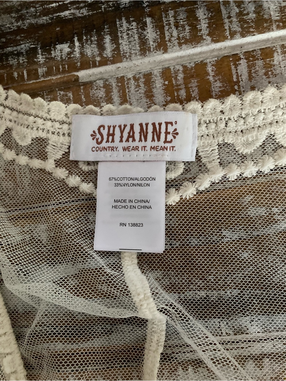 Shyanne Cream Lace Mesh Chemise Top